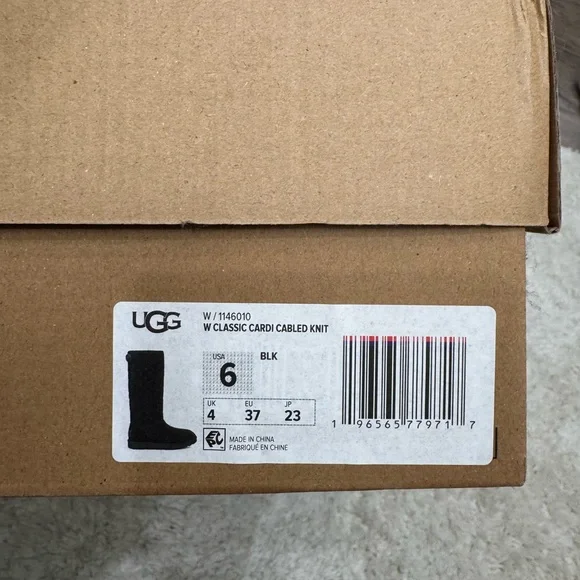 UGG Classic Cardi Knit Boots - Black(sold out on Uggs.com and Nordstrom) - Picture 3 of 9